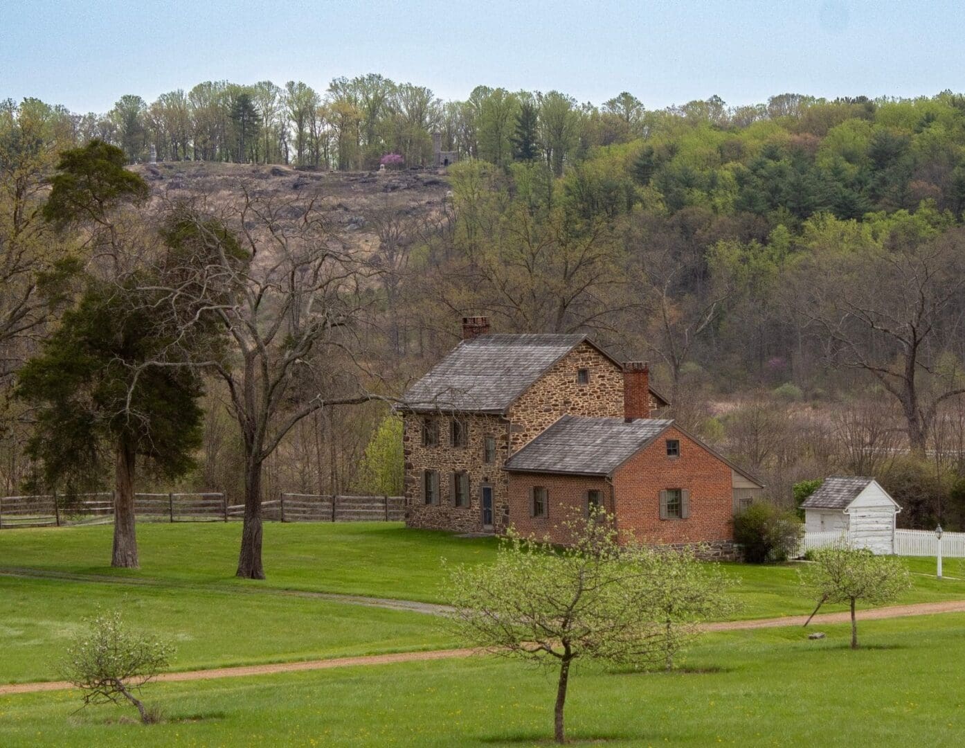 Open countryside field, the kind of place George Whitefield preached to thousands during the First Great Awakening