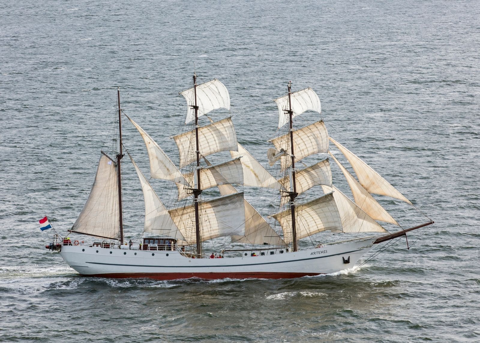 Tall ship under full sail on open ocean, symbolizing George Liele's 1782 voyage from Savannah to Jamaica as the first Baptist missionary