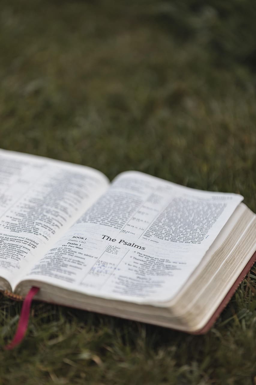Open Bible on a wooden table with soft light, who is Jesus really