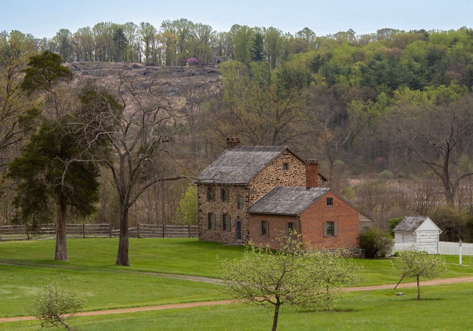 Open countryside field, the kind of place George Whitefield preached to thousands during the First Great Awakening
